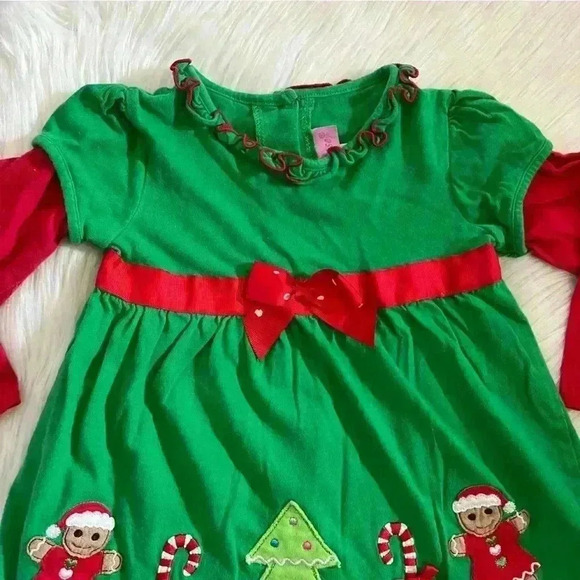 Sophie Rose Christmas Gingerbread Dress 3T - Picture 3 of 7